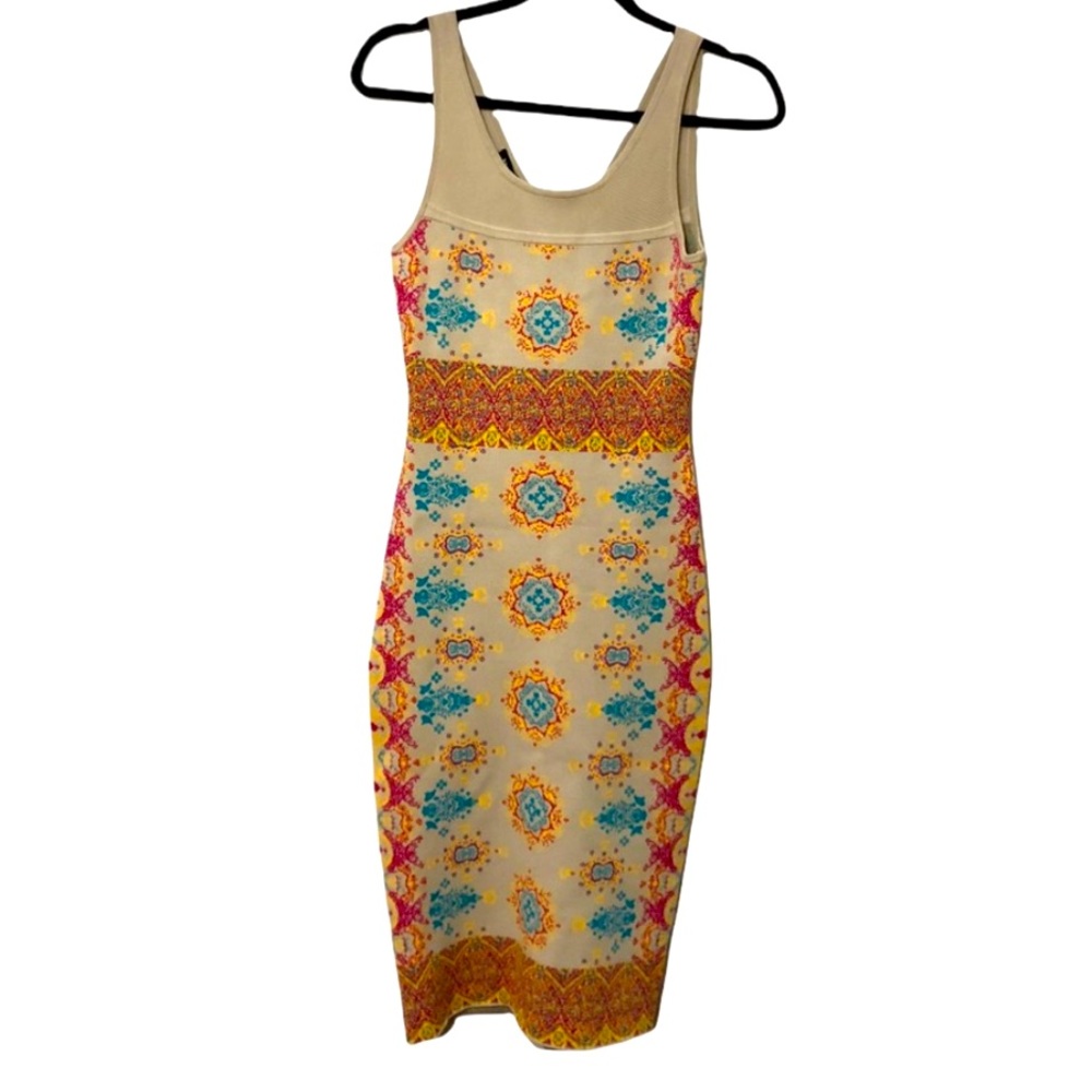 👠❤️Bebe Bodycon sleeveless dress pattern spring summer small S